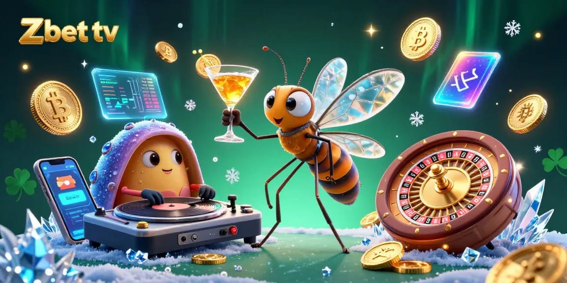 Experience exhilarating gameplay at Zbet tv with a vibrant 3D casino illustration featuring dynamic characters and elements.