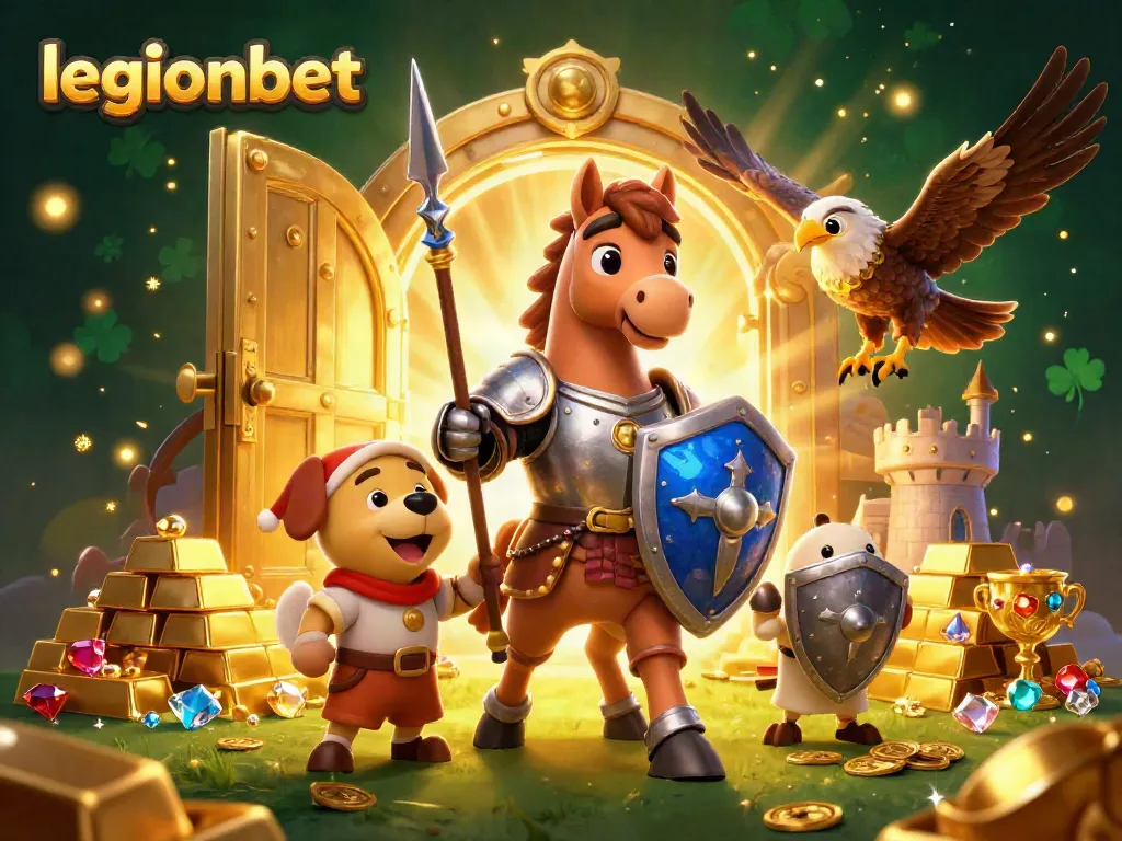 Experience the thrill of winning at legionbet casino with this vibrant medieval-themed 3D illustration.