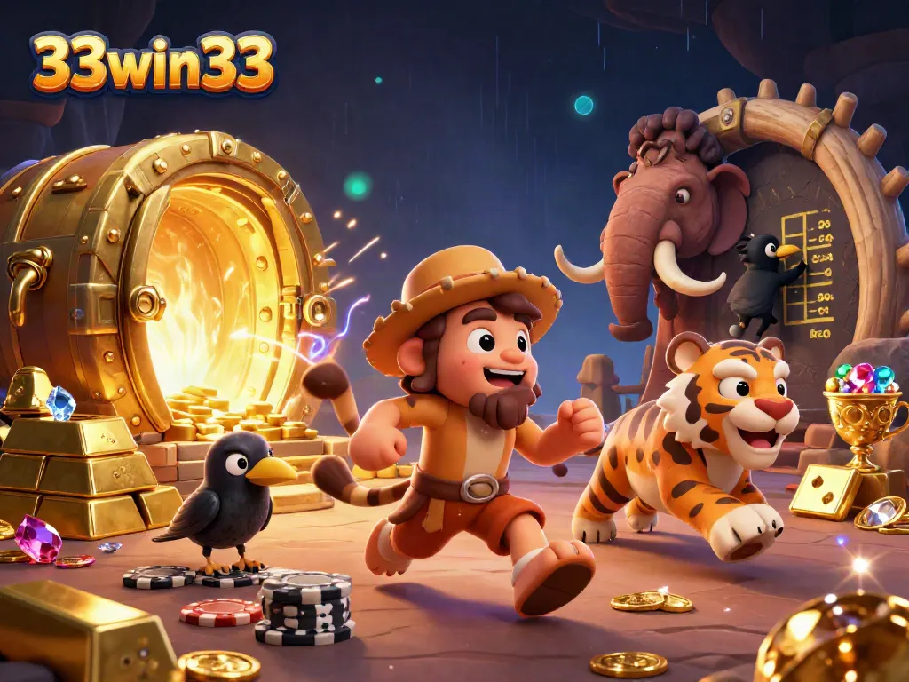 Experience thrilling gameplay at 33win33 with unique casino adventures featuring cavemen and treasure!