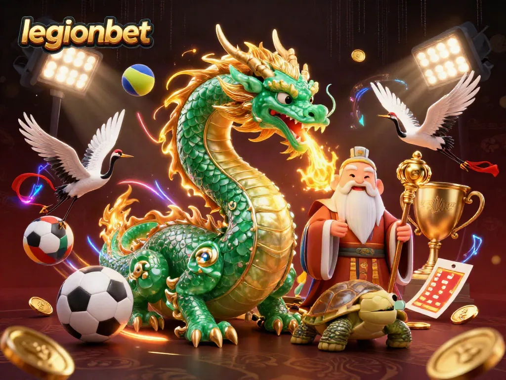 Experience thrilling gameplay with legionbet in this vibrant casino illustration featuring iconic elements.