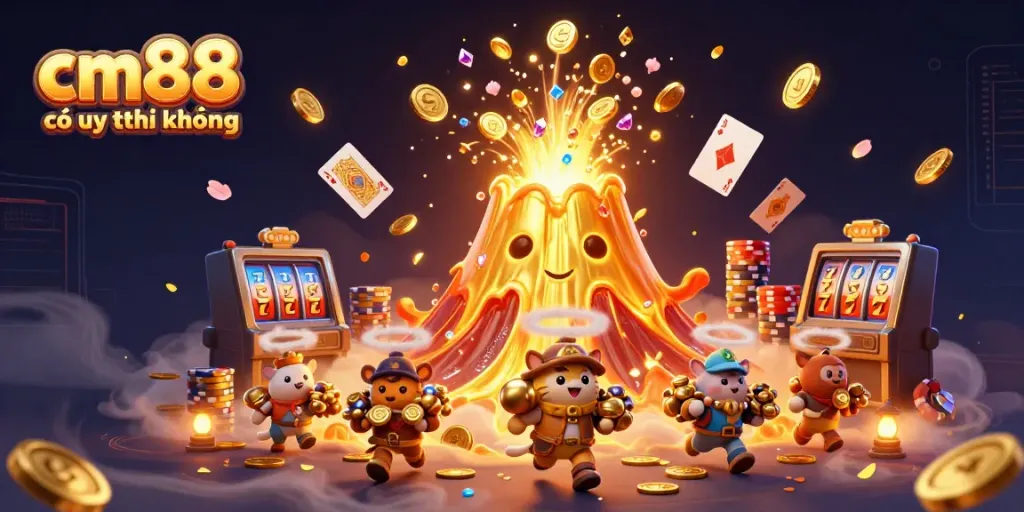 Experience the thrill of winning with cm88 có uy tín không in this vibrant casino illustration.