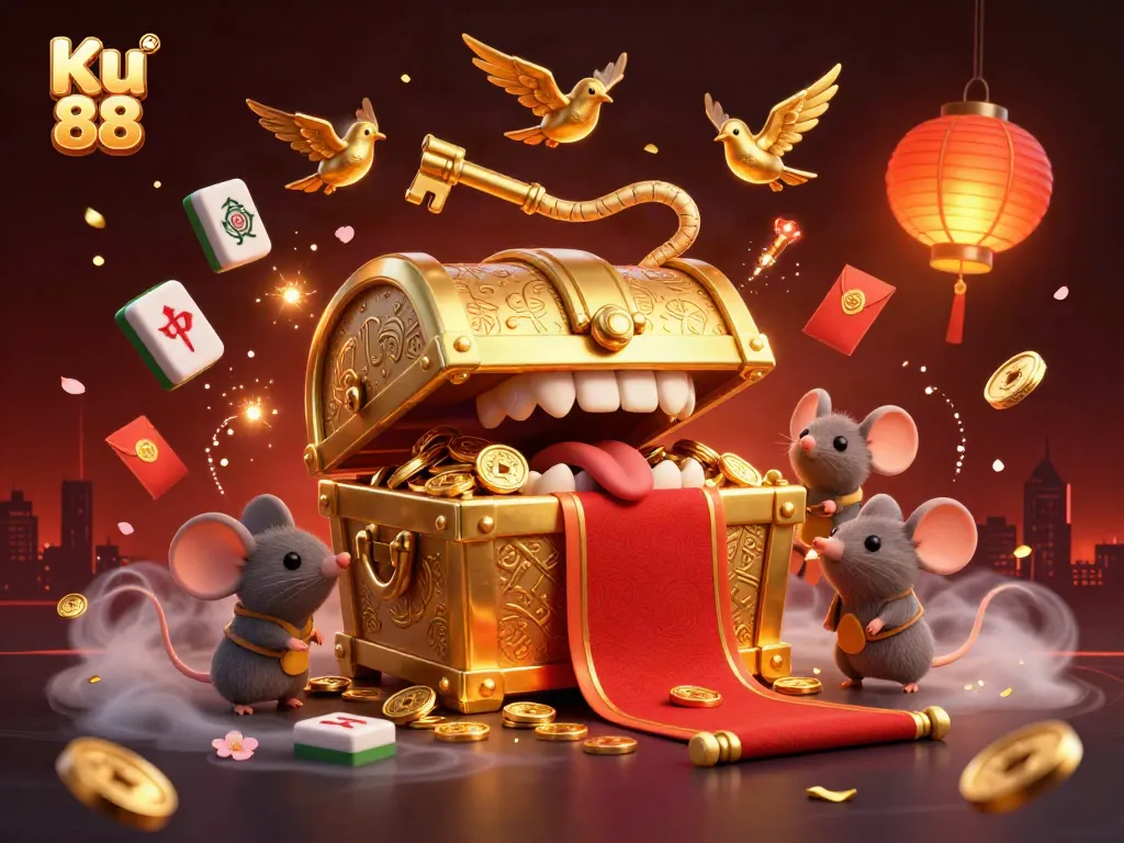 Ku 88 casino illustration showcasing exciting gaming elements and vibrant energy for gamblers.
