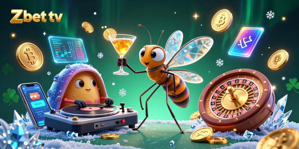 Experience exhilarating gameplay at Zbet tv with a vibrant 3D casino illustration featuring dynamic characters and elements.