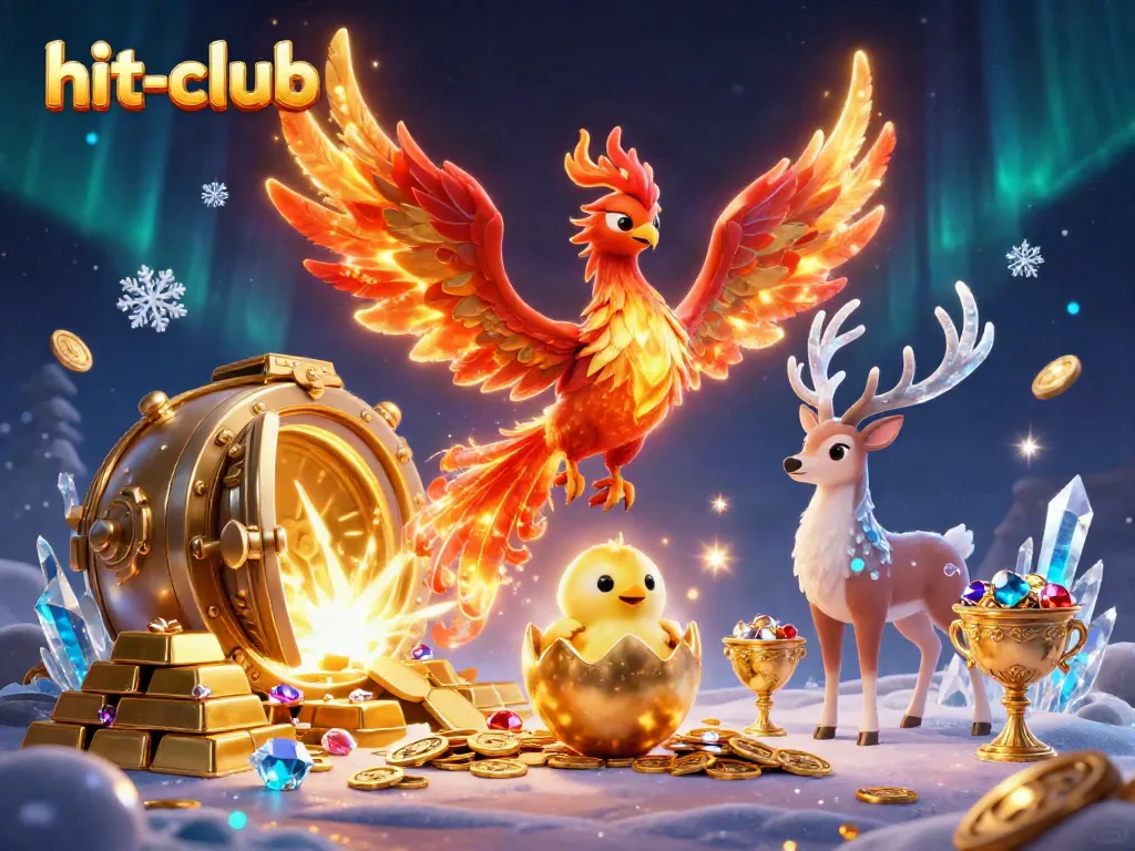 Experience exciting games at hit-club, featuring stunning visuals of treasures and gambling excitement.