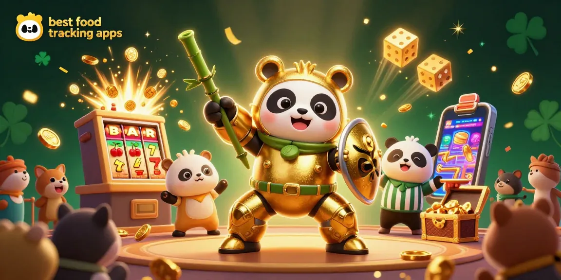Engage with the best food tracking apps in a vibrant casino scene featuring jackpots and dynamic elements.