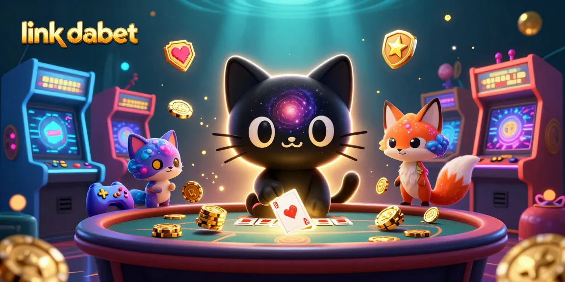 Get winning strategies through link dabet in this vibrant casino illustration with animated characters.